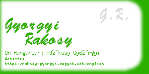 gyorgyi rakosy business card